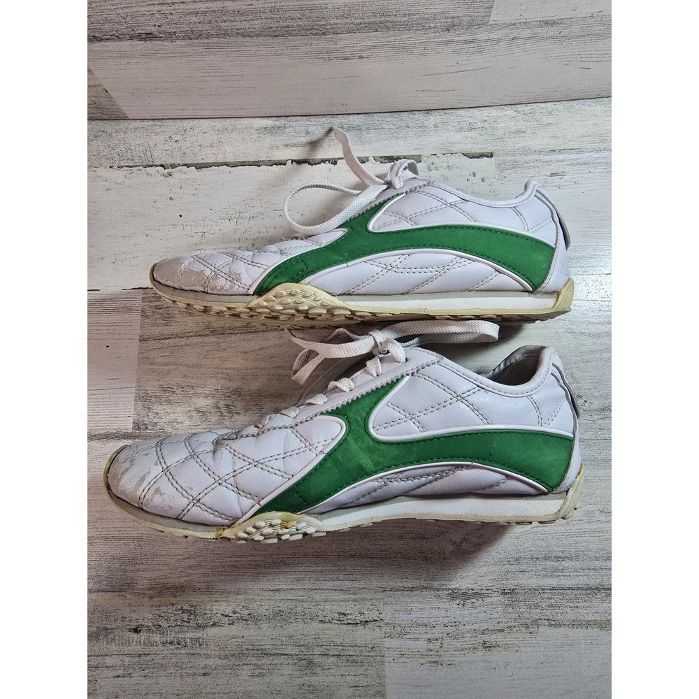 Vintage‎ Y2K Fubu Distressed Green And White Athletic Shoes Women's Size 8.5